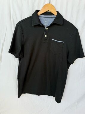 Tahari Black Polo with Contrast Pocket Trim